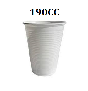 VASO PLAST. 180cc BCO x100u.
